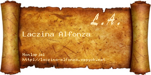Laczina Alfonza névjegykártya